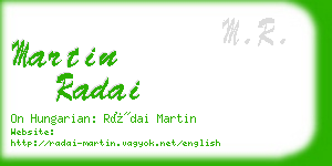 martin radai business card